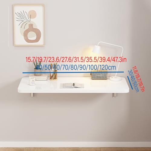 Table pliante murale 70x40 cm blanche pour cuisine et petit balcon - 8