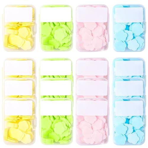 Joygoodta Mini Soap Sheets Scented 960Pcs Portable Paper Soap Sheets for Travel Disposable Petal Hand Sanitizer for Outdoor Travel School Camping