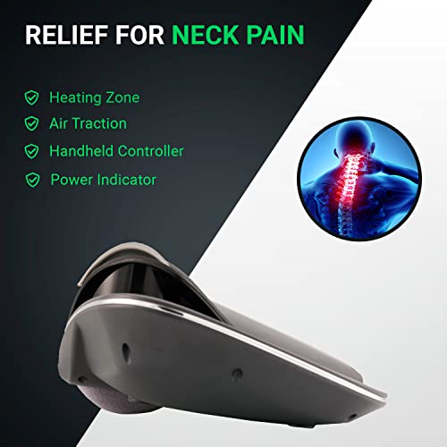 Image of Neck Traction with Heat by Dynamic Wedge Cervical - Automatic Device, Multi-Function Programs, Adjustable Temperature - Neck Pain Relief, Stretcher