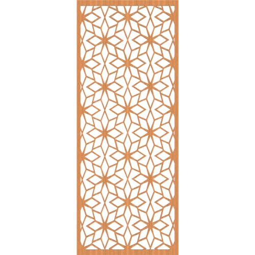 Image of 23 3 /8 inchW x 59 3 /8 inchH x 3 /8 inchT Lake Decorative Fretwork Wood Wall Panels, Cherry