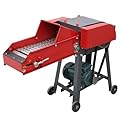 BEILOCKERY Electric Hay Cutter 4-Blade Straw Chopper Machine with Chain Plate Conveyor Belt Sharp Blade Animal Feed Chopper 880-1760LBS/H 220V 3KW