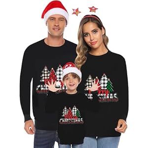 2024 Sudaderas Navidad Familia Baratos Jumper Verde Navideño Pareja Suéter Mujer Hombre Niño Niña Navideña Jerséis Pijama Familiar a Juego Reno Pullover Jersey Navidad Familia Sweater Xmas C1