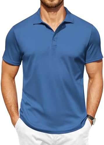 COOFANDY Men Polo Shirts Short Sleeve Quick Drying Athletic Colla...