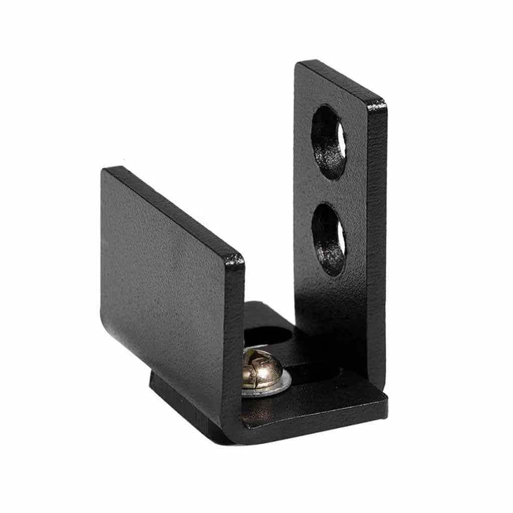 Guide de sol en acier carbone noir pour porte coulissante de maison avec vis