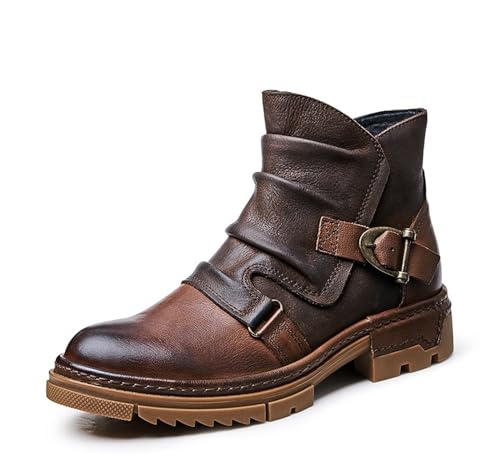 Men's Leather Chelsea Boots Brown 9.5