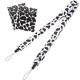 Veemoon Set de Accesorios para Cámara Instantánea Correa Bandolera de Diseño de Vaca y Pegatinas Decorativas Correa Ajustable y Resistente para Cámaras Instantáneas Adecuado para