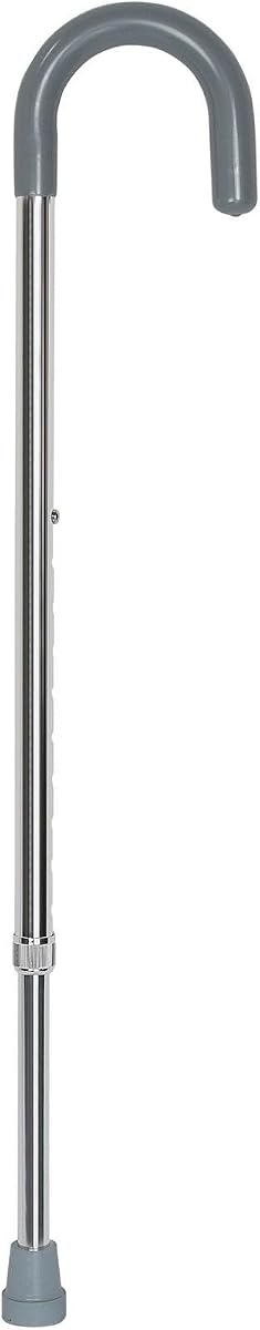 Aluminum Round Handle Cane 29.75 to 38.75" Height | Round Handle Cane,Chrome,Aluminum,Not Made with Natural Rubber Latex
