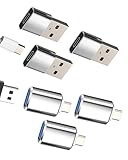 【Paquete de 6 adaptadores】 El paquete incluye 3 adaptadores USB-C macho a USB-A hembra y 3 adaptadores USB-C hembra a USB macho, perfectos para sus diferentes dispositivos USB-C, MacBook, iPhone 16/15, compatible con Samsung, iPad y otros. (¡Nota!! !Cómo activar la función del mouse en dispositivos para Apple: 