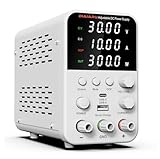 DC Power Supply Variable, 30V 10A Bench Supply With Encoder Knob, 4-Digits Display, Adjustable Regulated Lab Supply With 5V 3.6A USB & Type-C Quick-Charge, Output Switch