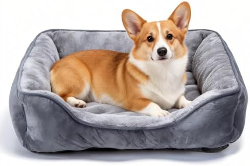 Nobleza Cama para Perros y Gatos Pequeños y Medianos – Cesto Lavable Antideslizante con Relleno Súper Suave, Negro, 67x57 cm
