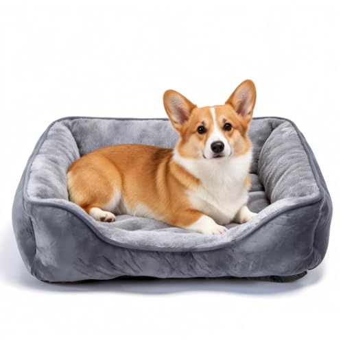 Nobleza Cama para Perros y Gatos Pequeños y Medianos – Cesto Lavable Antideslizante con Relleno Súper Suave, Negro, 67x57 cm