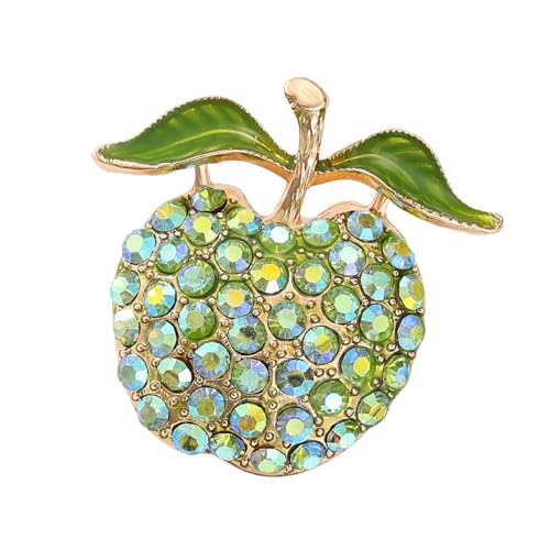 Unique Fruit Rhinestones Brooch Pin for Women Fashion Accessory Clothing and Bags Gift Strawberry Brooch