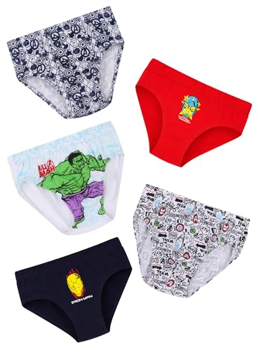 Image of BODYCARE Boy's Cotton Printed Brief Pack of 5 Print Suitable for All Day Wear with Ultrasoft and Durable Waistband for Rash Free Experience (Color & Print May Vary)