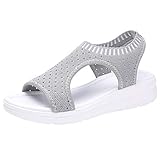 Damen Sandalen, Frauen Mädchen böhmischen Mode Flache beiläufige Sandalen Strand Sommer Flache Schuhe Frau Geschenk Damen Freckle Ice Geschlossene Ballerinas Unisex-Erwachsene Pantoletten Slide Dusch Badeschuhe Sandalen Damen Sommer Sandaletten Flachen