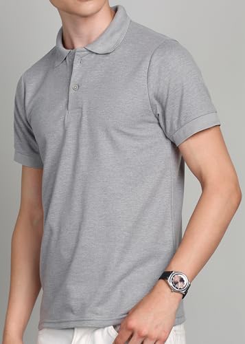 Image of INKKR Men's Combo Polo Neck Cotton Blend Solid T-Shirt (Pack of 2)