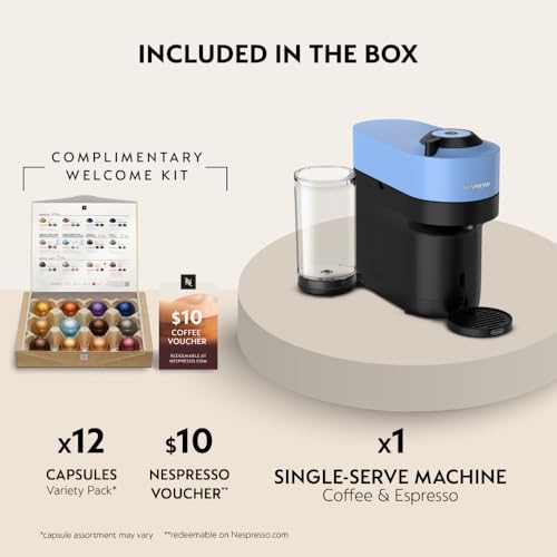 Image of Nespresso Vertuo Pop+ Coffee and Espresso Machine by De'Longhi, Pacific Blue