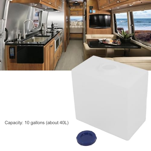 Image of Akozon RV Water Storage, 10 Gallons RV Water Storage 17.1 X 15.7 X 10in Heat Cold PE Fresh Water for Trailer Boat Yacht