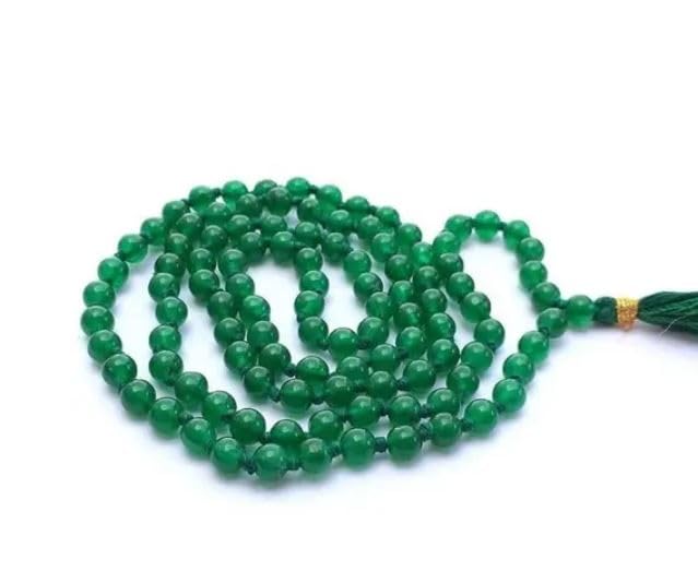 Astro Cart Panna Mala Original पन्ना की माला Emerald Stone Mala with Certificate 108 Beads Modern Green Emeralde Malaa for Groom-image-38