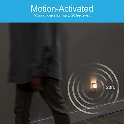 Image of GE LED Night Light, Motion Sensing, Dimmable, Louver Shade, White, Plug-in, UL-Certified, Ideal Nightlight for Bedroom, Bathroom, Kitchen, Hallway and More, 67555