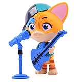 44 Gatos - Lampo con guitarra, figura articulada 8 cm con guitarra y micrófono de pie (Smoby 180110)