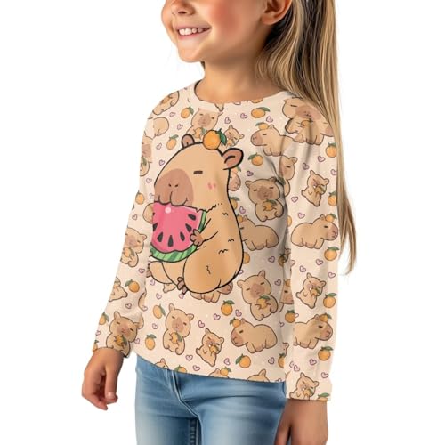 Image of Kids Long Sleeve Shirts for Girls 3-16 Year Old Cute Clothes for Teen Girls Casual Workout Tops