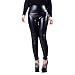 Produktbild Rubberfashion Kunstleder Leggings, dünne glänzende Kunst-Leder Leggin bis zur Taille für Frauen und Mädchen schwarz L