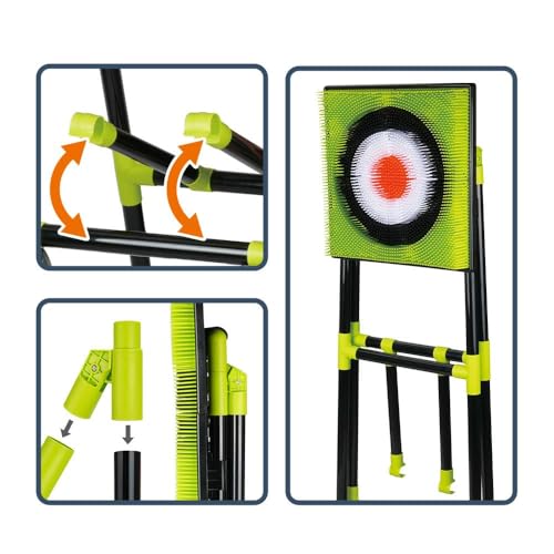 4 in 1 Deluxe Axe -Wurfspiel -Set für Erwachsene mit zusammenklappbarem Stand, Backyard & Indoor Outdoor Sports -Aktivitäts -Set umfasst Achsen, Darts, Schleifen und Wurfsterne mit Target Board – Bild 7