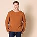 Amazon Essentials Men's Crewneck Cable Cotton Sweater, Rust, X-Small