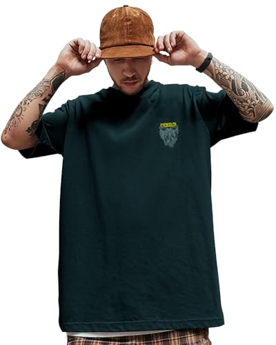Image of Noble Monk Men's Round Neck Half Sleeve Oversized Printed Tshirt
