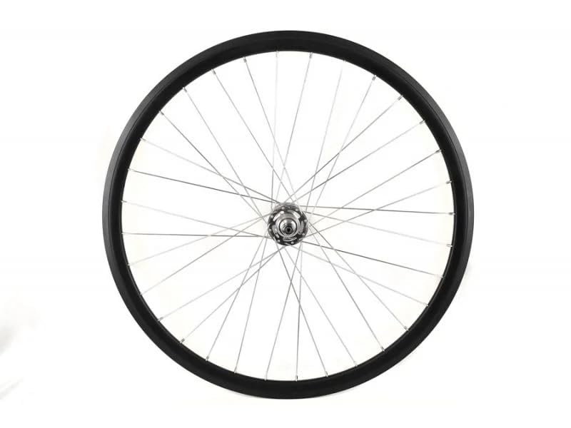 Roue Avant Santafixie 700C 30 mm – Aluminium – Profil Moyen – Fixie et Single Speed (Noir/Argent)