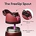 Owala FreeSip Insulated Stainless Steel Water Bottle with Straw, BPA-Free Sports Water Bottle, Great for Travel, 32 Oz, Black Cherry
