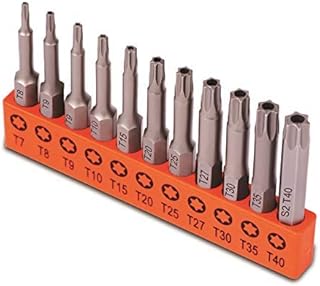 HORUSDY 11-Piece Tamper Resistant Star Bits, S2 Steel, T7 - T40 Security Torx Bit Set