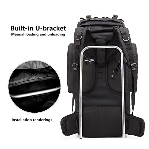 King'sguard Internal Frame Hiking Backpack 65L Backpacking Backpack With Rain Cover Waterproof Camping Rucksack For Men And Women (Black) #TOP2