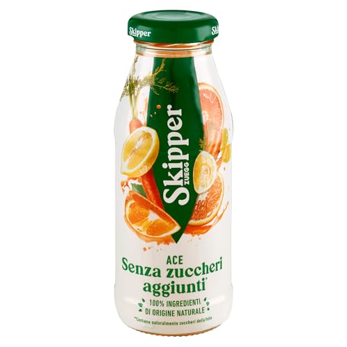 Succo di Frutta Gusto Ace Senza Zuccheri Aggiunti, Linea Bar in Bottiglietta di Vetro - Bevanda a base di Frutta e Verdura con Arancia, Carota, Limone (200ml x 24 Pezzi) - Immagine 1
