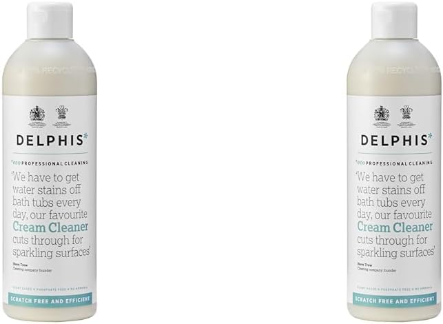 Delphis Eco Multi Use Non Scratch Cream Cleaner 500ml | Eco Friendly | Kitchen & Bathroom Cream Cleaner (Pack of 2)