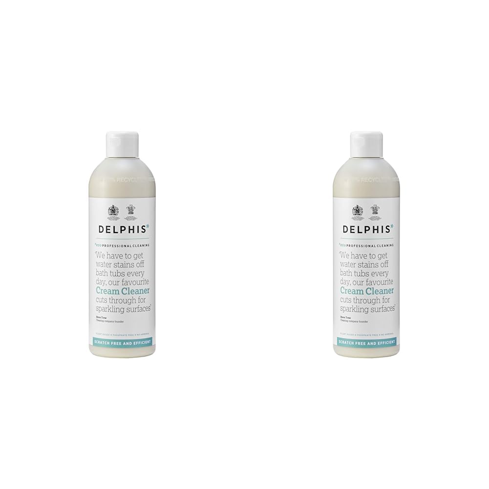 Delphis Eco Multi Use Non Scratch Cream Cleaner 500ml | Eco Friendly | Kitchen & Bathroom Cream Cleaner (Pack of 2)