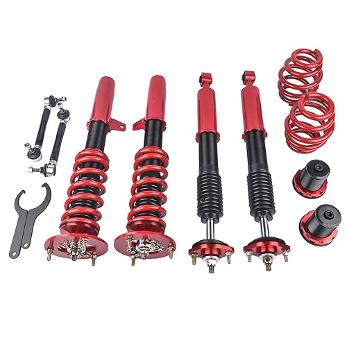 Woosphy Adjustable Height Coilover Suspension Kit Replacement for BMW E46