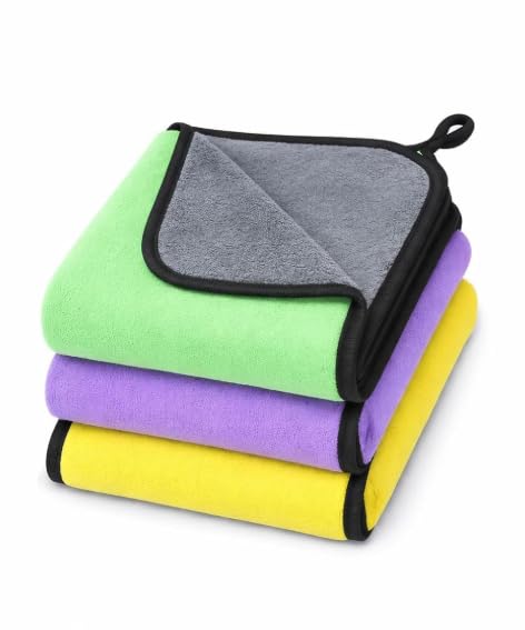 Premium Microfiber Cleaning Cloth Pack of 3 | Ultra Soft Lint Free Cleaning Towels | High Absorbent Multipurpose Cloth for Car, Bike, Kitchen, Home & Glass Cleaning-image-47
