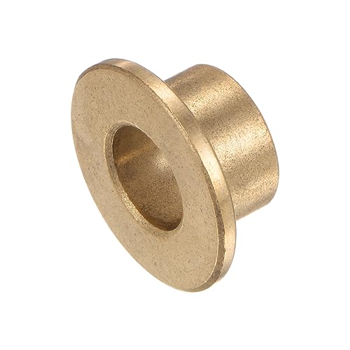 QUARKZMAN 2Stk Flansch Lager Hülse 10mm Bohrung 14mm AD 10mm Länge 2mm Flansch Dicke Bronze Buchse Selbstschmierende Gleitbuchsen Hülse für Industrieanlagen