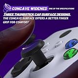 eXtremeRate ThumbsGear V3 Interchangeable Thumbsticks for Xbox Core Controller, 4 Height Adjustable Convex and Concave Grip Joysticks for Xbox One S/X/Elite, for Nintendo Switch Pro Controller - Black - Image 6