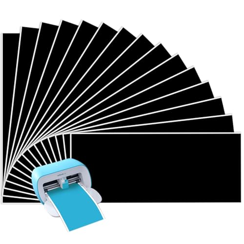 TAOYIO Lot de 15 films thermocollants intelligents pour Cricut Joy - 14 x 30,5 cm - En vinyle - Pour traceur - Facile à couper et à désherber - Film textile thermocollant pour vêtements
