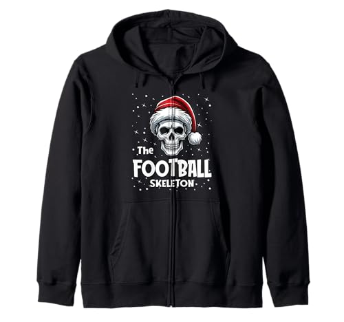 Football Skeleton Funny Christmas Family Matching Sudadera con Capucha