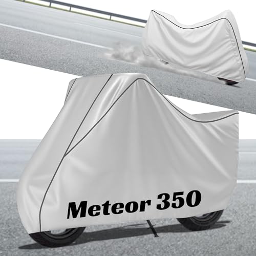 Image of Stylish Water Resistant Bike Body Cover Compatible with Meteor 350 & All Models | UV Protection, Dustproof, Heat Resistant, Two Wheeler | New All Weather Protection, Dust & Rain