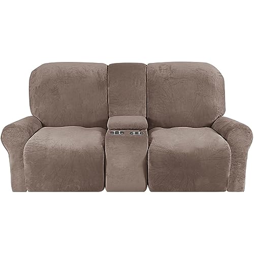 Listado de Sofás de dos plazas más recomendados. 44 cjc - Sofá reclinable de terciopelo elástico en funda gruesa, suave y lavable.orptiona central, dos plazas