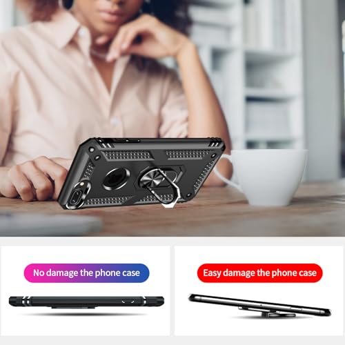 Coque iPhone 8 Plus avec protection d'écran HD noire antichoc Yiakeng