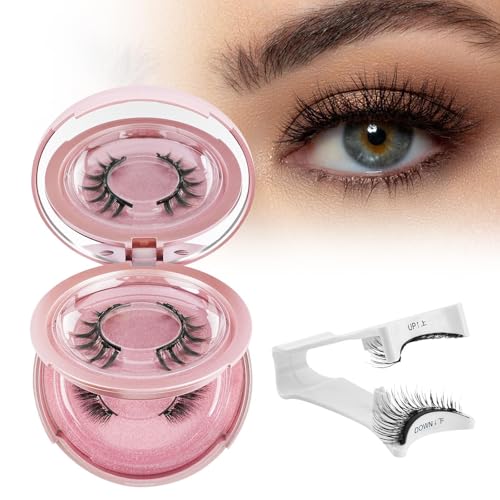 LOPHE Pestañas Magnéticas, 2 Pares Pestaña Postizas Magneticas, Reutilizable, Kit de Pestañas Imantadas con Aplicador, Imantadas No Necesita Pegamento, Aspecto Natural (Rosa)