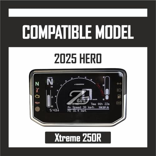 Image of ZEIR [2 PACK] Screen Protector For 2026 HERO XTREME 250R - 5 INCH TFT Digital Display Scratch Guard Compatible With Xtreme250 || 9H Bike Scratch Cover Accessory [Not Tempered Glass] (Xtreme 250R - Pack2)