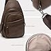 Alldaily Large Sling Bag for Women Crossbody Purse Leather Fashionable Trendy Chest Bag for Travel, Fanny Pack (Chocolate)