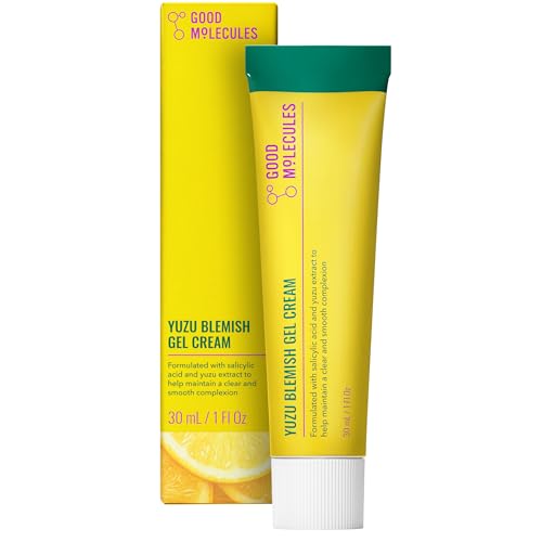 Good Molecules Yuzu Blemish Gel Cream - Lightweight Gel Moisturizer with Salicylic Acid (BHA) and Natural Extracts to Target Blemishes, Even Skin Tone, and Texture - Skin Care for Face