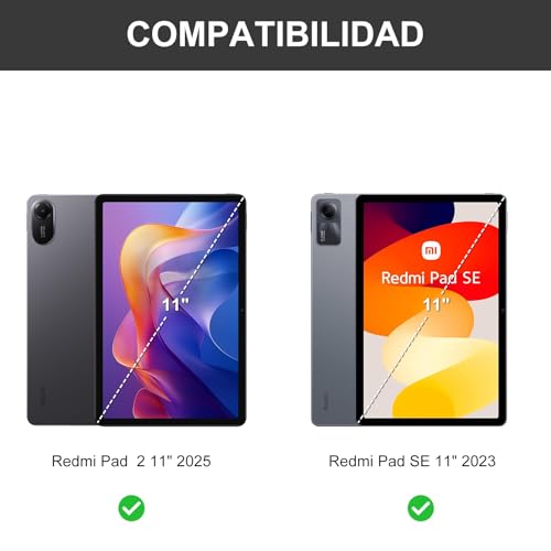Teclado Bluetooth Redmi Pad 2 11" 2025 Funda para Estudiar y Viajar 2
